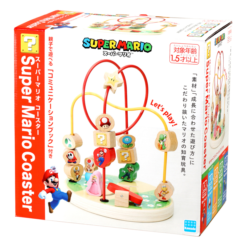 スーパーマリオの木製知育玩具が登場。色・数・形が楽しく学べて、手先の発達にも！
