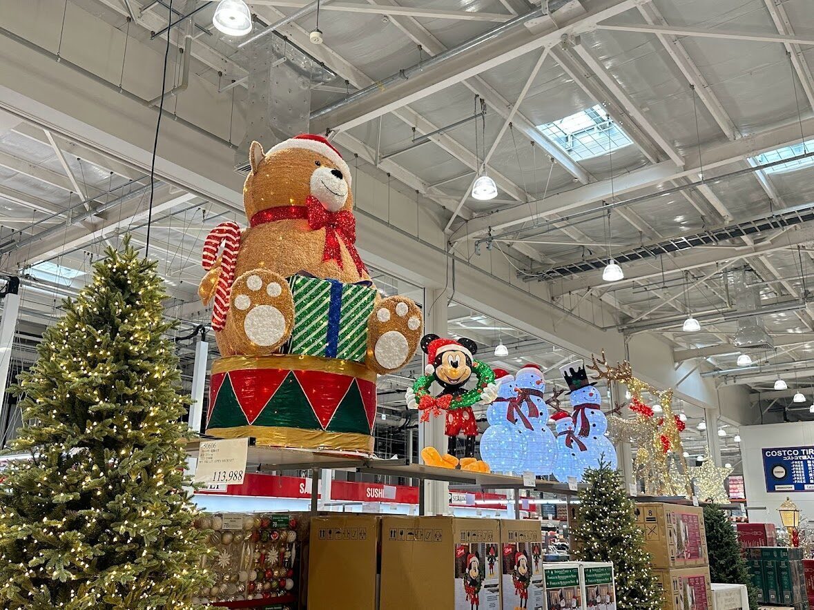 日本売上 クリスマス ブラウンベア グリーター LEDライト付 高さ約64cm 